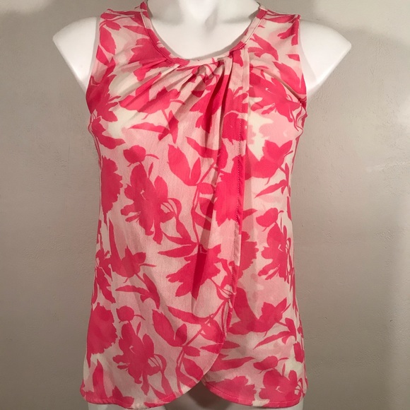New York & Company Tops - New York & Company Pink & White Floral Tank, NWT